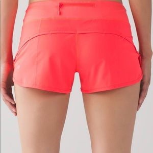 Coral Lululemon Shorts